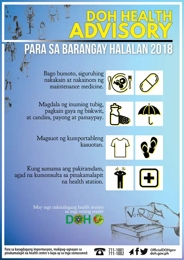 DOH Advisory para sa Barangay Halalan 2018 Image 2