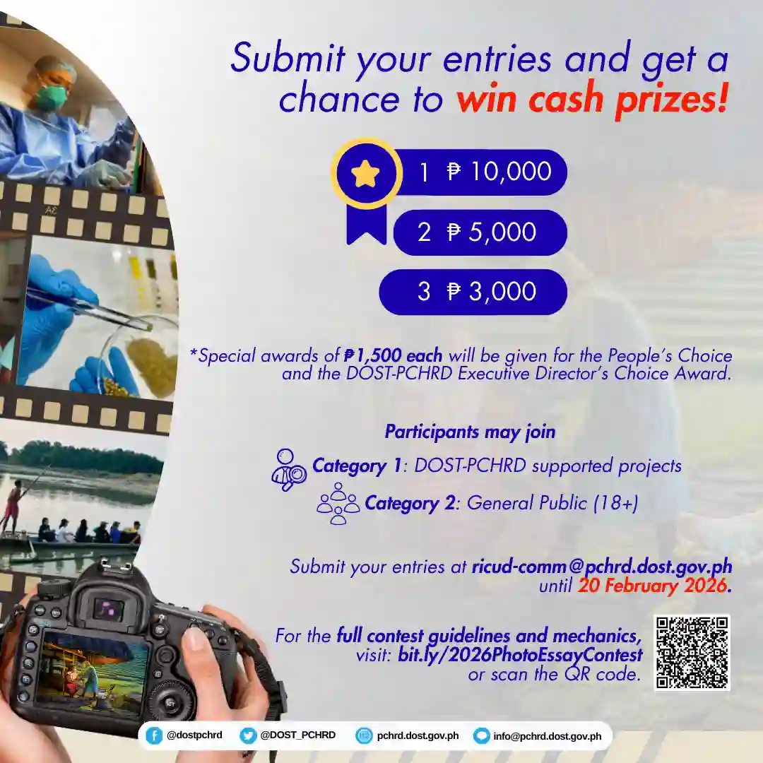 DOST-PCHRD: 2026 Capture the Heart in Health Research Photo Essay Contest Image 3