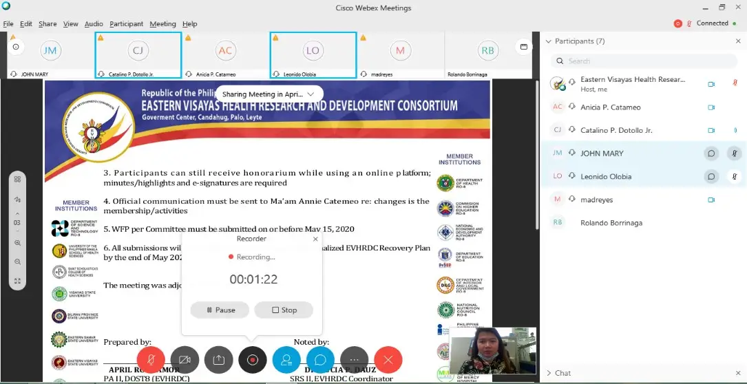 EVHRDC conducts virtual meetings to ensure implementation of programs Image 4