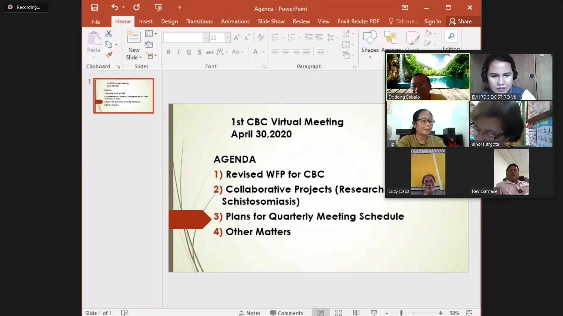 EVHRDC conducts virtual meetings to ensure implementation of programs Image 8
