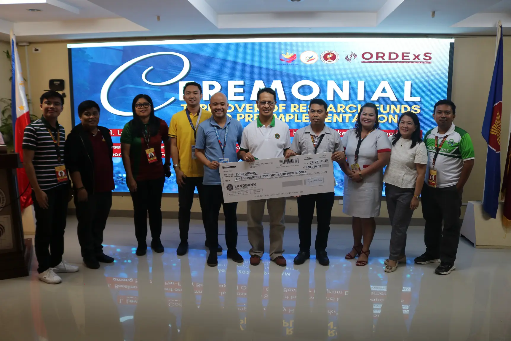 EVHRDC Turns Over Research Funds, and Conducted PAR Orientation at EVSU Image 1