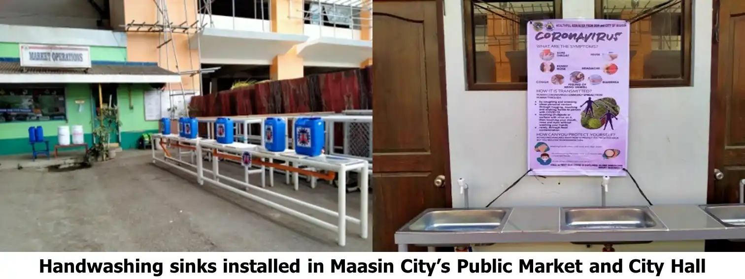Hand Washing Facilities to Fight COVID-19 Installed in Maasin City Image 1