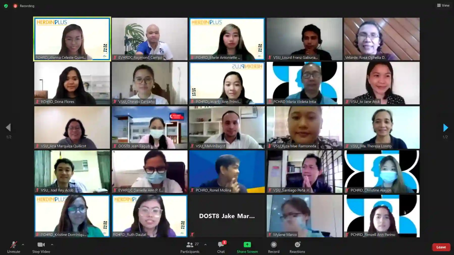 PCHRD conducts HERDIN PLUS Online Learning to EVHRDC member-HEIs Image 4