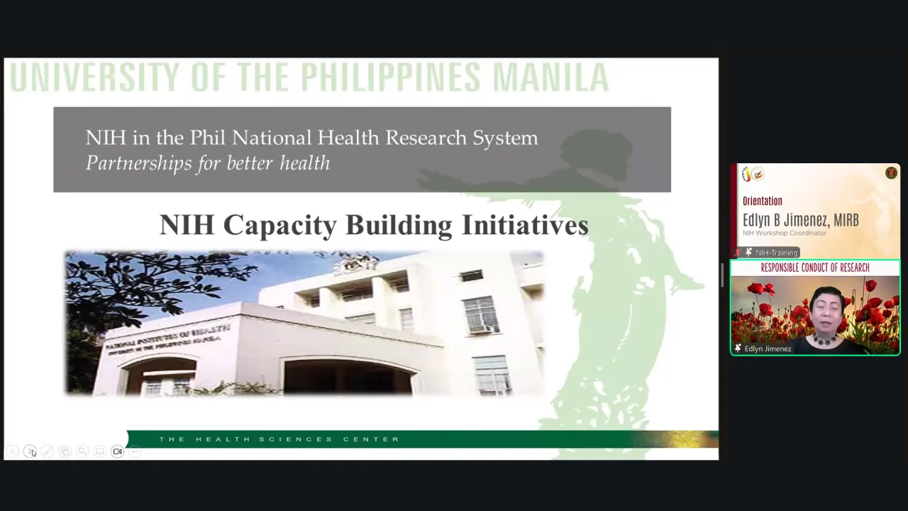 UPM-NIH, FERCAP, and EVHRDC Kick Off Training Workshop on Responsible Conduct of Research Image 2