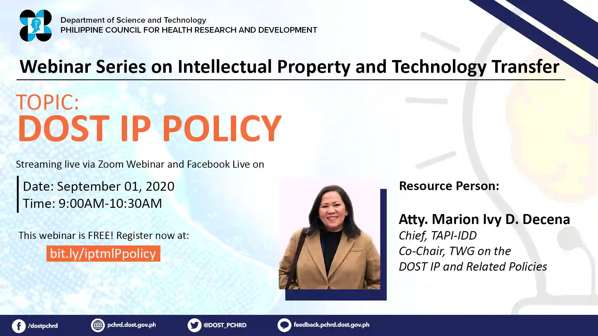Webinar Series on Intellectual Property and Technology Transfer Image 1